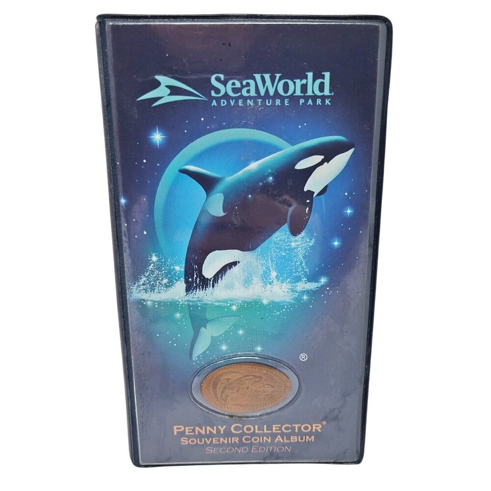 Sea World Penny Collector Souvenir Coin Book Album 2nd Edition ~ Shamu Whale